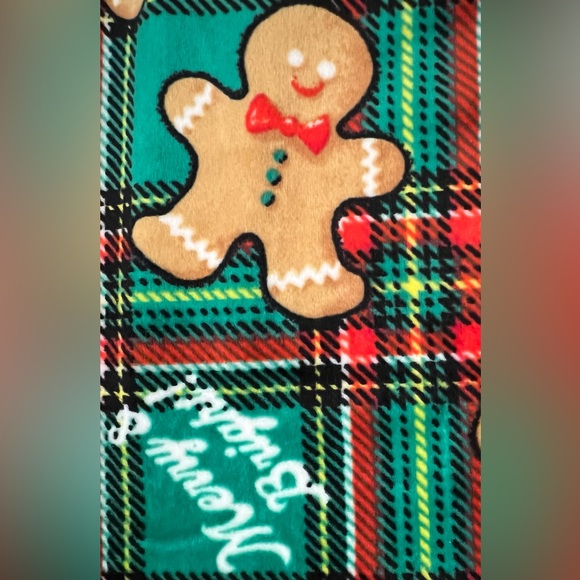 NoBo Junior XL (15-17) SOFT Micro Fleece Gingerbread Women Christmas Legging NWT - Picture 3 of 4
